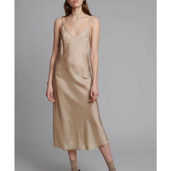 Organic by John Patrick Bias Long Slip in Nude sz Medium - Picture 1 of 4